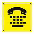 Визуальная пиктограмма «Телефон для слабослышащих», ДС54 (пластик 2 мм, 150х150 мм)